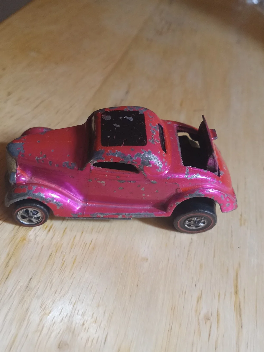 Vintage Red Line Hot Classic 36 Ford Coupe Pink